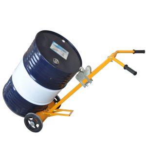 Drum Truck     DE450
* One person operate easily.
* Self-standing with kickstand.
* 10 rubber wheel let you operate with less effort.
* Safely carry and grip the drum.